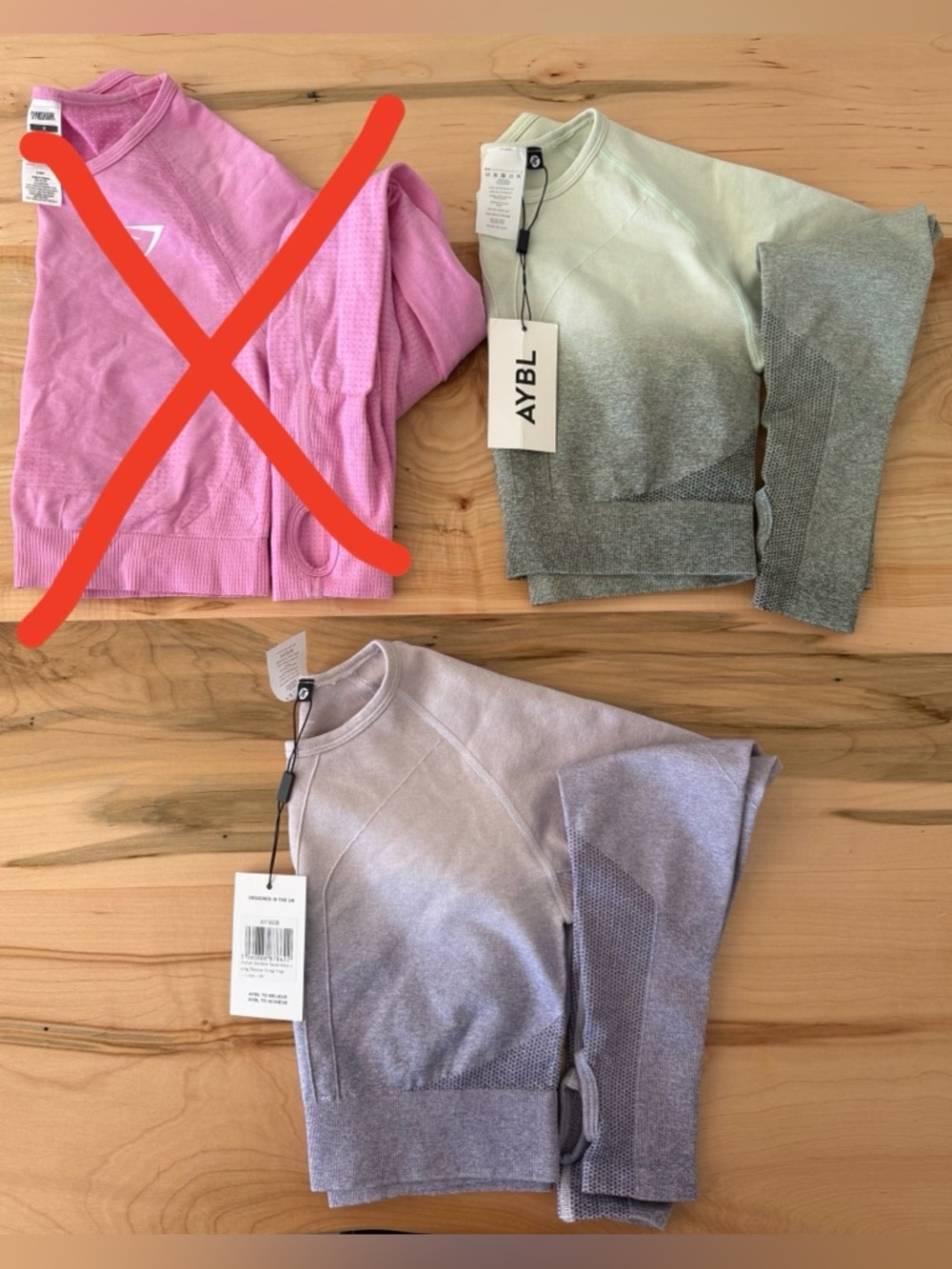 AYBL Women’s Seamless Long Sleeve Workout Crop Tops size Medium